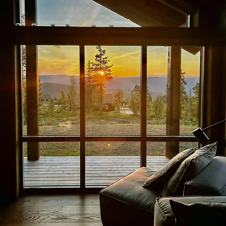 Modern With Panoramic Views At Nesfjellet בית נופש