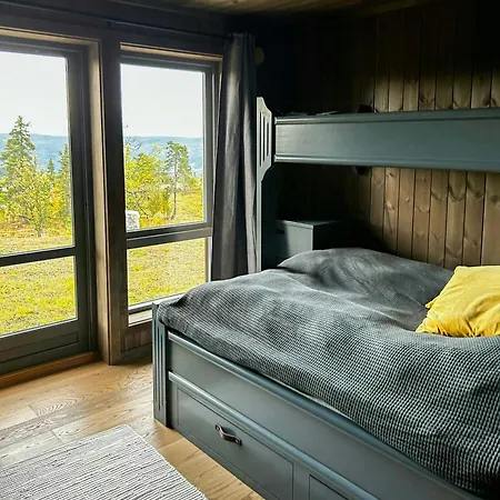 Modern With Panoramic Views At Nesfjellet Nyaraló Nesbyen